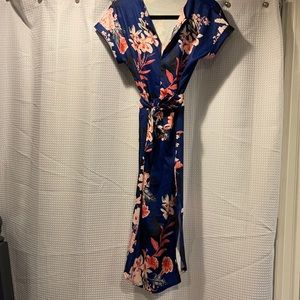 Midi Blue Tie Dress